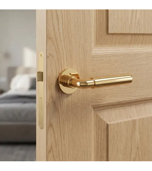 FICARIA door handle polished gold design handle