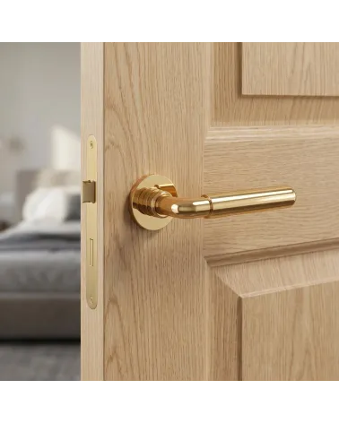 Polished gold door handle FICARIA