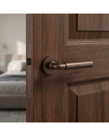 Door handle matt dark brown finish FICARIA