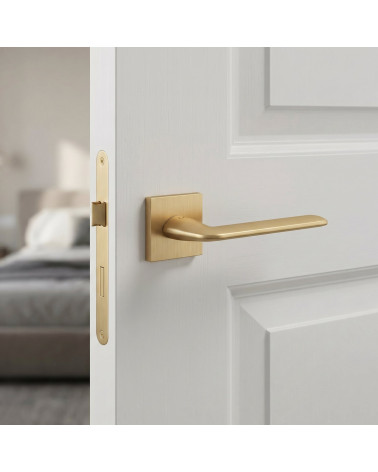 Matt gold STINGER square door handles
