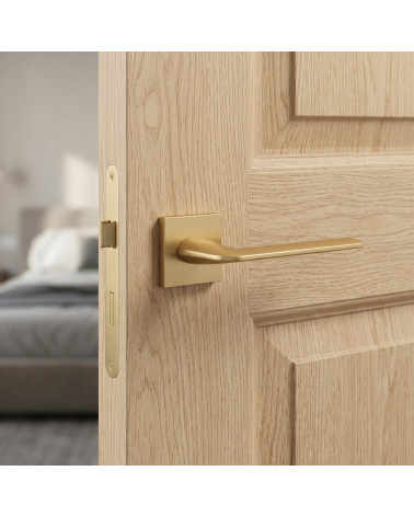 Matt gold STINGER square door handles