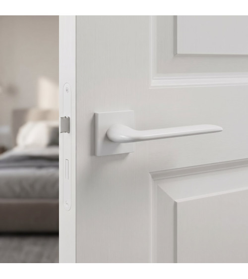 White Square Line Stinger Door Handle
