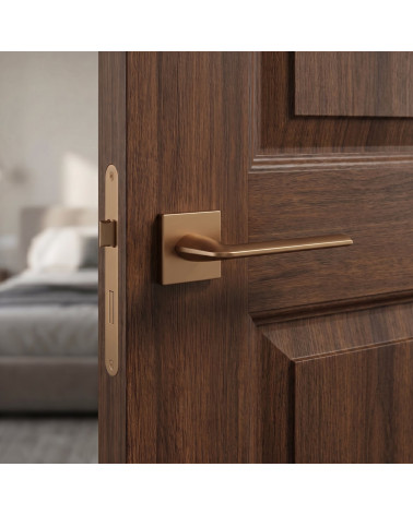Light brown square Line Stinger door handle