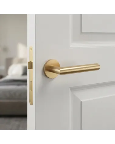 Matt gold ELLO door handle