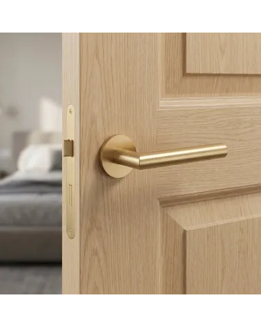Matt gold ELLO door handle