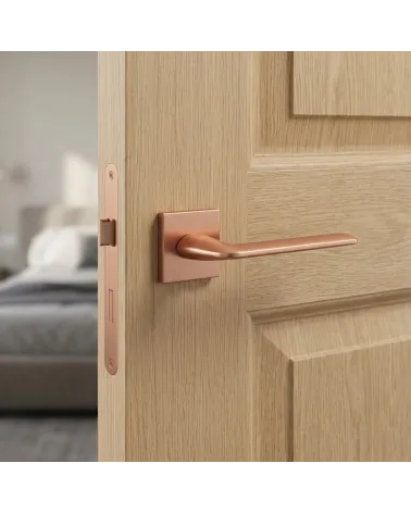 Copper finish square STINGER door handle