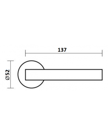 MILLENAIRE door handle with dimensions