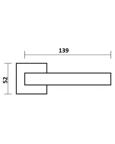 LIGNE door handle with dimensions