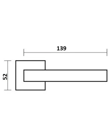 LIGNE door handle with dimensions