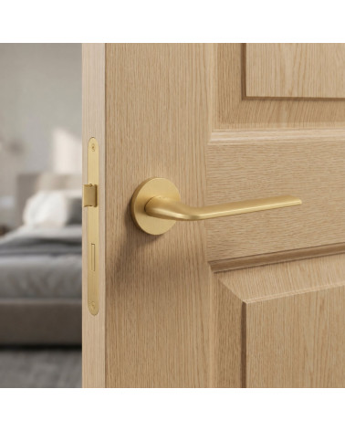 Matt gold STINGER round door handles