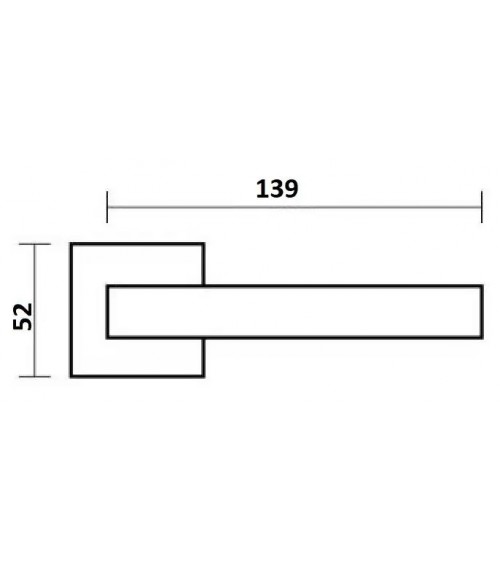 LIGNE polished chrome door handle design handle