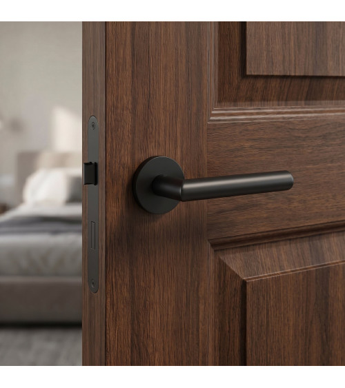 Black Door Handle Line Ronda Round - designer handle