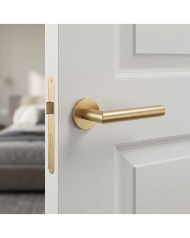 Matt Gold Door Handle Line Ronda Round