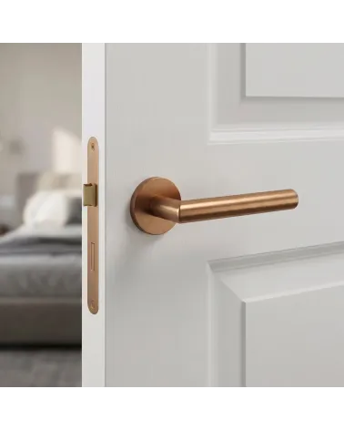 Light Brown Round Door Handle Line Ronda