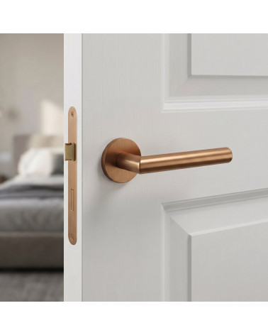 Light Brown Round Door Handle Line Ronda