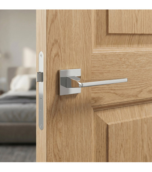 Polished chrome door handle LIMA FIT designer hardware