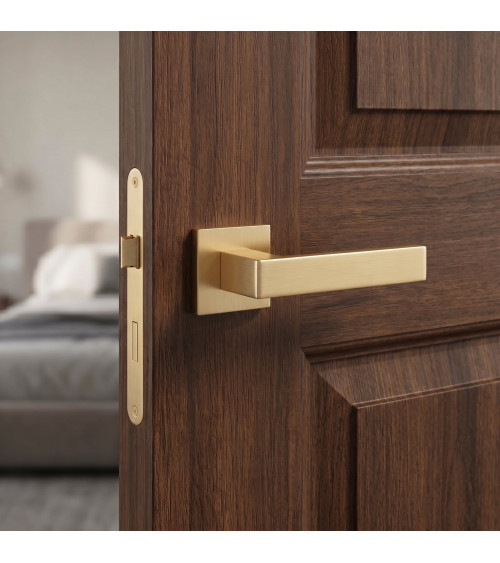 HIRA door handle matt gold design handle