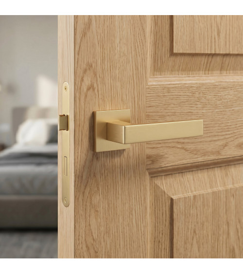 HIRA door handle matt gold design handle