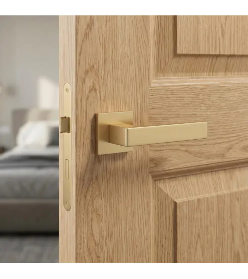 HIRA door handle matt gold design handle
