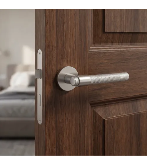 GOYA design door handle on round plate