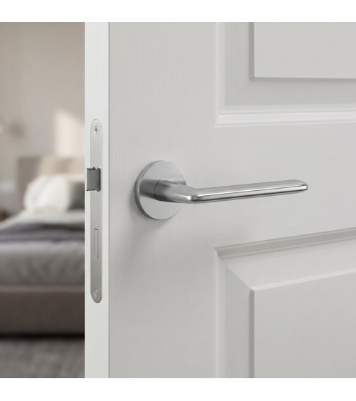 Satin chrome AVA designer door handle
