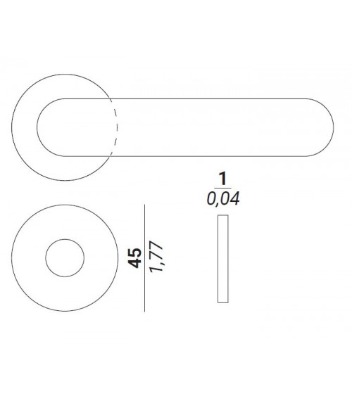45mm rosette for VERUM door handles - design handle