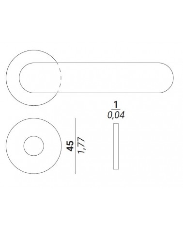 45mm rosette for VERUM door handles - design handle
