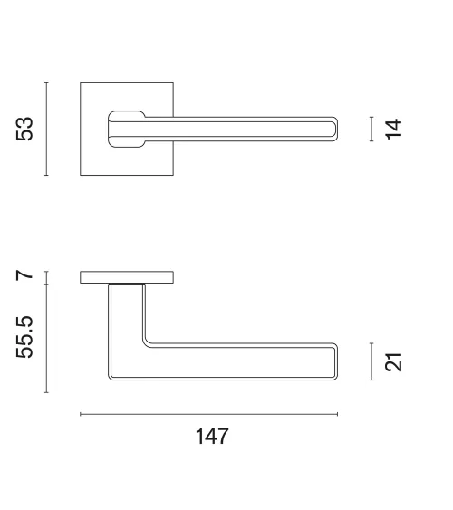 ARTA design door handle black