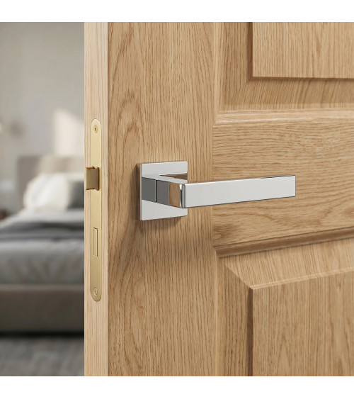 SULLA design door handle polished chrome