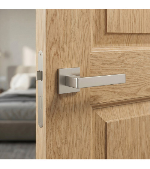 SULLA satin nickel door handle design handle