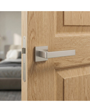 Satin nickel door handles SULLA