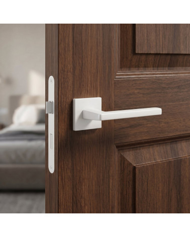 White square PYROLA door handles