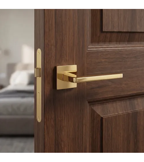 PYROLA square plate door handle design hardware