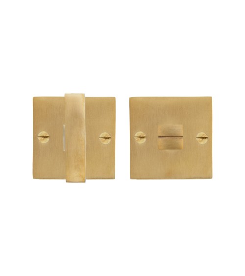 CDL bathroom/WC lock door rose in brass - designer handle