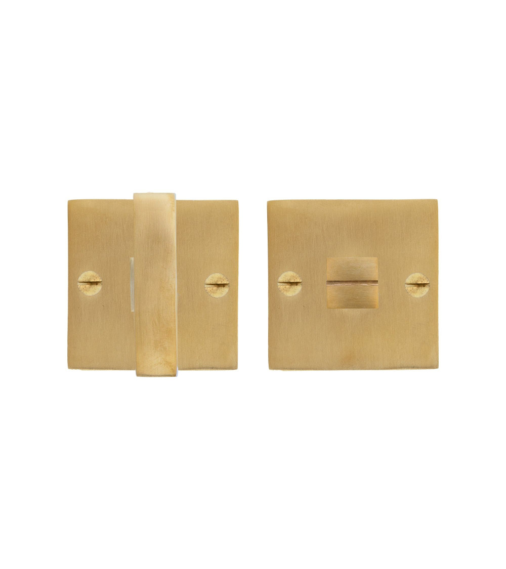 CDL bathroom/WC lock door rose in brass - designer handle