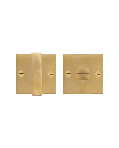 CDL bathroom/WC lock door rose in brass - designer handle