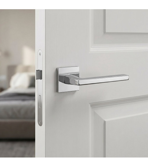 Polished chrome PYROLA door handle designer hardware