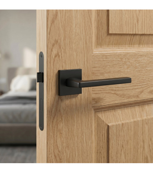 Black PYROLA door handle designer hardware