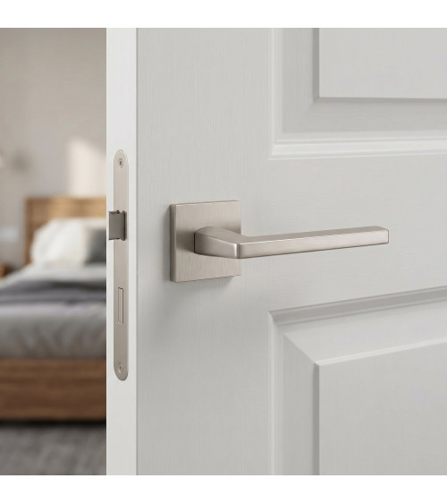 PYROLA satin nickel door handle designer hardware