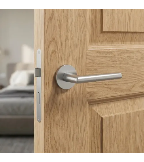 Satin chrome KALMIA door handle design handle