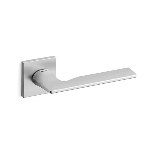 Satin chrome Mandelli Kiri door handle design handle