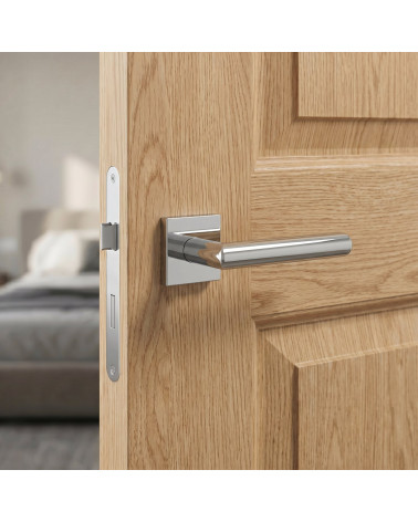 ARABIS square polished chrome door handle