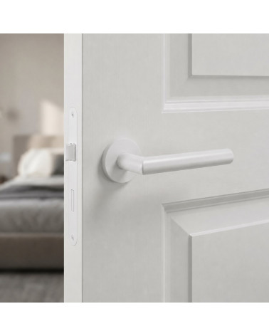 White ARABIS round door handles