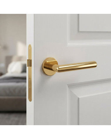 ARABIS round polished gold door handle
