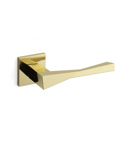Mandelli Twee design handle polished gold door handle
