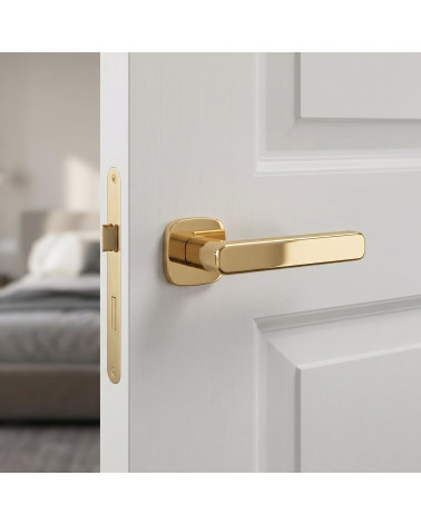 Polished Gold Colour Door Handle - APRIL IXIA Model
