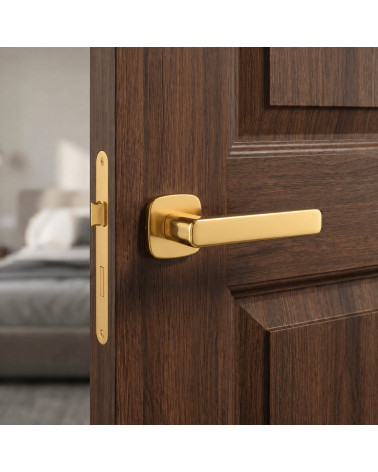 Polished Gold Colour Door Handle - APRIL IXIA Model