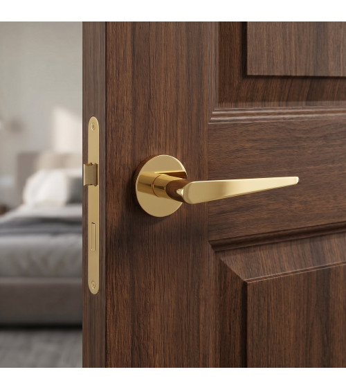 Polished gold ARNICA design door handle