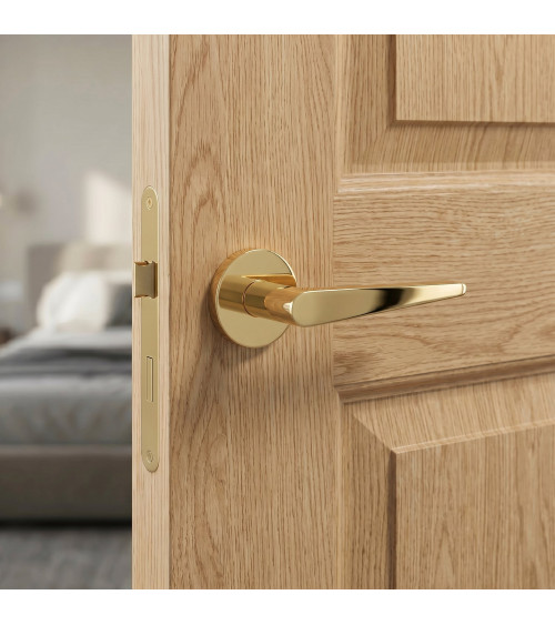Polished gold ARNICA design door handle