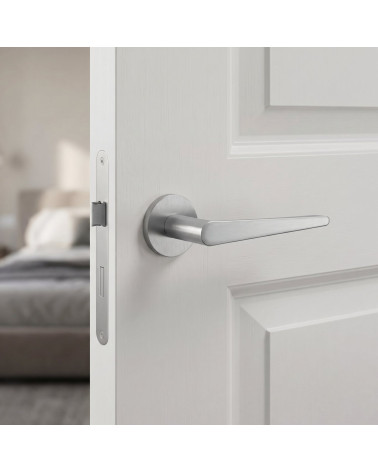 Satin Chrome Door Handle for an ultra-elegant décor - ARNICA